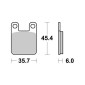 PLAQUETTE DE FREIN BREMBO POUR CPI 50 HUSSAR, POPCORN, OLIVER 2003>2005 AV / GENERIC XOR AV, IDEO AV / KEEWAY 50 F-ACT AV, FOCUS AV, MATRIX AV (SCOOTER CARBONE CERAMIQUE) -07044- 8020584630433