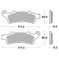 PLAQUETTE DE FREIN BREMBO POUR KYMCO 50 AGILITY RS NAKED 2010>2015, AGILITY R10 2006>2014 4T, 125 AGILITY 2006>2011, 125 AGILITY CITY 2011>2017 AV (SCOOTER CARBONE CERAMIQUE) -07045- 8020584630440