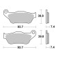PLAQUETTE DE FREIN BREMBO POUR YAMAHA 125 XMAX 2006>2009 AV (SCOOTER CARBONE CERAMIQUE) -07065- 8020584630648