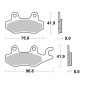 PLAQUETTE DE FREIN BREMBO POUR SUZUKI 125 BURGMAN 2007>2019 AR (SCOOTER CARBONE CERAMIQUE) -07071- 8020584630709