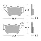 PLAQUETTE DE FREIN BREMBO POUR BMW CE 04 2021>2024 AR, 125 C1 2000>2003 AR, C 400 GT 2019>2024 (SCOOTER CARBONE CERAMIQUE) -07082CC- 8020584630792