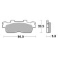 PLAQUETTE DE FREIN BREMBO POUR KYMCO 125 DTX360 2022>2023 AR (SCOOTER CARBONE CERAMIQUE) -07085CC- 8020584630822