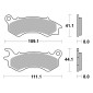 PLAQUETTE DE FREIN BREMBO POUR HONDA 125 PCX 2009>2017 AV, 125 SH MODE 2014>2020 AV, 50 NSC VISION 2010>2018 AV/PEUGEOT 125 PULSION 2012>2022 AV (SCOOTER CARBONE CERAMIQUE) -07090CC- 8020584630877