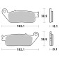 PLAQUETTE DE FREIN BREMBO POUR YAMAHA 125 XMAX 2010>2023 AV (SCOOTER CARBONE CERAMIQUE) -07096CC- 8020584630938