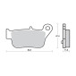 PLAQUETTE DE FREIN BREMBO POUR SYM 400 MAXSYM 2011>2017 AR, 600 MAXSYM 2014>2019 AR (SCOOTER CARBONE CERAMIQUE) -07103CC- 8020584631003