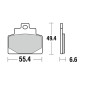 PLAQUETTE DE FREIN BREMBO POUR PIAGGIO 300 MP3 LT 2014>2019 AV, 500 MP3 LT 2014>2015 AV (SCOOTER CARBONE CERAMIQUE) -07108CC- 8020584631034