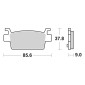 PLAQUETTE DE FREIN BREMBO POUR KYMCO 550 AK 2017>2023 AR (SCOOTER CARBONE CERAMIQUE) -07121CC- 8020584631157
