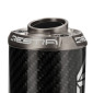 SILENCIEUX 50 A BOITE VOCA EVO BESTIA RD30380 CARBONE EMBOUT ANODISE GRIS POUR ROOKIE, CHROMED, SCR, MK, BARIKIT 3700948300657