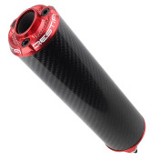 SILENCIEUX 50 A BOITE VOCA EVO BESTIA RD30400 CARBONE EMBOUT ANODISE ROUGE POUR ROOKIE, CHROMED, SCR, MK, BARIKIT 3700948305447