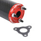 SILENCIEUX 50 A BOITE VOCA EVO BESTIA RD30400 CARBONE EMBOUT ANODISE ROUGE POUR ROOKIE, CHROMED, SCR, MK, BARIKIT 3700948305447