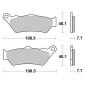 PLAQUETTE DE FREIN BREMBO POUR BMW F 850 GS ADVENTURE 2018>2023 AV, R 1250 R 2019> AR/DUCATI 1200 DIAVEL 2011> AR/KTM 690 ENDURO R 2009>2023 AV (ROUTE CARBONE CERAMIQUE) -07BB0306- 8020584631874