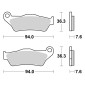 PLAQUETTE DE FREIN BREMBO POUR CF MOTO 800 MT SPORT 2022> AR/DUCATI 1158 MULTISTRADA V4 2021 AR/YAMAHA 700 XTZ TENERE 2019> AV, 125 YZF-R125 2008>2013 AV (ROUTE CARBONE CERAMIQUE) -07BB04SP- 8020584632062