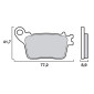PLAQUETTE DE FREIN BREMBO POUR HONDA 500 CB HORNET 2024> AR, 650 CBR R 2019> AR/SUZUKI 800 Z800 2013>2016 AR, 900 Z900 2022> AR/SUZUKI 650 SV X 2019> AR (ROUTE CARBONE CERAMIQUE) -07HO5907- 8020584635612