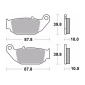 PLAQUETTE DE FREIN BREMBO POUR HONDA 125 CBR R 2003>2010 AR, 125 MONKEY Z 2019>2024 AR, 125 XL V VARADERO 2001>2011 AR (ROUTE CARBONE CERAMIQUE) -07HO61CC- 8020584635643