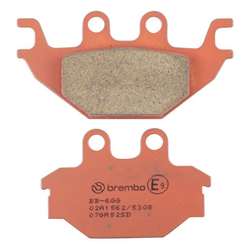 PLAQUETTE DE FREIN BREMBO POUR YAMAHA 125 MT-125 2014>2019 AR, 125 YZF-R125 2008>2018 AR/KYMCO 300 MAXXER 2006>2013 AV, 500 MXU 2006>2008 AV (ROUTE CARBONE CERAMIQUE) -07GR52SD- 8020584633403