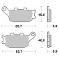PLAQUETTE DE FREIN BREMBO POUR HONDA 600 CB F HORNET 1998>2012 AR, 1100 CRF L AFRICA TWIN 2020> AR/KAWASAKI 650 KLE VERSYS 2016> AR/YAMAHA 700 MT-07 2014> AR (ROUTE CARBONE CERAMIQUE) -07HO3607- 8020584635193