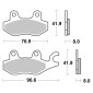 PLAQUETTE DE FREIN BREMBO POUR KAWASAKI 400 NINJA 2018>2023 AR, 300 KLE VERSYS X 2017>2023 AR, 500 Z500 2024> AR/TRIUMPH 1050 TIGER 2007>2013 AR (ROUTE METAL FRITTE) -07YA22SA- 8020584638088