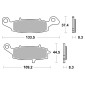 PLAQUETTE DE FREIN BREMBO POUR KAWASAKI 650 ER-6F 2006>2016 AV GAUCHE, 650 KLE VERSYS 2007>2014 AR GAUCHE/SUZUKI 650 SV S 1999>2018> AV, 650 DL V-STROM 2004> AV (ROUTE CARBONE CERAMIQUE) -07KA19SA- 8020584636268