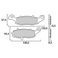 PLAQUETTE DE FREIN BREMBO POUR KAWASAKI 650 ER-6F 2006>2016 AV DROIT, 650 KLE VERSYS 2007>2014 AV DROIT/SUZUKI 800 VL INTRUDER 2005>2018 AV, 650 DL V-STROM 2004 AV (ROUTE METAL FRITTE) -07KA18SA- 8020584636213