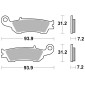 PLAQUETTE DE FREIN BREMBO POUR BETA 390 RR 2015>2019 AR, 430 RR 2015>2019 AR/FANTIC 125 XE 2022> AR, 250 XX 2022> AR/KAWASAKI 250 KX X 2021> AR (OFF ROAD CARBONE CERAMIQUE) -07YA47SD- 8020584638545