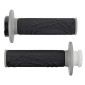 REVETEMENT POIGNEE DOMINO MOTO OFF ROAD D200 NOIR/GRIS CLOSED END AVEC LOCK ON 116-125mm (LIVREE AVEC 6 BAGUES) (PAIRE) 8033900037038