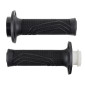 REVETEMENT POIGNEE DOMINO MOTO OFF ROAD D100 NOIR CLOSED END AVEC LOCK ON 116-125mm MONOCABLE (LIVREE AVEC 2 BAGUES) (PAIRE) 8033900036390
