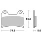 PLAQUETTE DE FREIN BREMBO POUR CF MOTO 800 MT SPORT 2022> AR/DUCATI 1158 MULTISTRADA V4 2021 AR/YAMAHA 700 XTZ TENERE 2019> AV, 125 YZF-R125 2008>2013 AV (ROUTE CARBONE CERAMIQUE) -07BB1907- 8020584632284