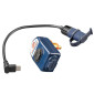 CONNECTEUR OPTIMATE TECMATE O-114 POUR BMW/TRIUMPH COUDE A 90° 3300mA (DOUBLE SORTIE USB-C, USB-A) 5425006145152