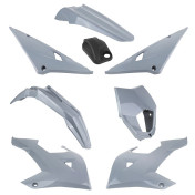 CARROSSERIE/CARENAGE 50 A BOITE ADAPTABLE RIEJU 50 MRT 2022>, MRT ENDURO 2022>, MRT PRO 2022>, MRT SM 2022> GRIS NARDO (KIT 8 PIECES) -P2R- 3700948302101