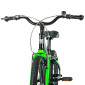 VELO MUSCULAIRE ENFANT 18 POUCES LEADER FOX FOX 2025 NOIR / VERT MONOVITESSE CADRE ALU (TAILLE ENFANT 115 à 125 cm) 8592826106155