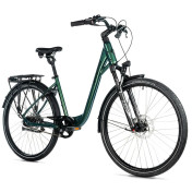 VELO MUSCULAIRE CITY BIKE 28 LEADER FOX ESCALANTE 2025 MIXTE VERT BRILANT 8V (18'' - H45,7cm - TAILLE M - POUR ADULTE DE 170cm à 178cm) 8592826102911