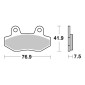 PLAQUETTE DE FREIN BREMBO POUR YAMAHA 500 TMAX 2001>2003 AV, 400 MAJESTY 2004 AV (SCOOTER CARBONE CERAMIQUE) -07080- 8020584630778