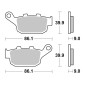 PLAQUETTE DE FREIN BREMBO POUR HONDA 500 CB HORNET 2024> AR, 650 CBR R 2019> AR/SUZUKI 800 Z800 2013>2016 AR, 900 Z900 2022> AR/SUZUKI 650 SV X 2019> AR (ROUTE METAL FRITTE) -07HO53SP- 8020584635544