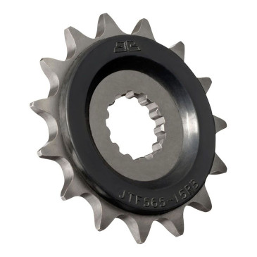 PIGNON MOTO ADAPTABLE CF MOTO 650 MT 2021>2023, 700 CF-X 2021>2023 / KAWASAKI 650 Z650 2017> 520 15 DTS RB RUBBER (RENFORT CAOUTCHOUC - ANTI BRUIT) -JT SPROCKETS-