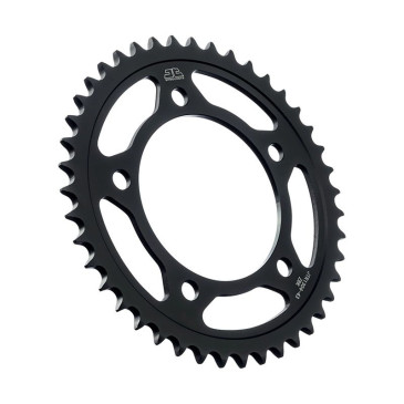 COURONNE MOTO ADAPTABLE HONDA 600 CB F HORNET 2007>2013, 600 CBR F 2011>2014, 600 CBF N 2004>2007 525 43 DTS ACIER NOIR (DIAM 112/138/12.5) -JT SPROCKETS-