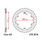 COURONNE MOTO ADAPTABLE TRIUMPH 1200 SPEED TRIPLE RR 2021>2023 525 44 DTS ACIER NOIR (DIAM 170/180/8.5) -JT SPROCKETS-