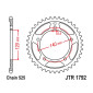 COURONNE MOTO ADAPTABLE SUZUKI 650 DL V-STROM 2004>2024 525 47 DTS ACIER NOIR (DIAM 120/140/10.5) -JT SPROCKETS-
