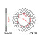 COURONNE MOTO ADAPTABLE YAMAHA 125 YZ 2022>, 230 TT-R 2005>, 450 YZ F 2007>2014, 450 YZ F 2020> 520 49 DTS RACELITE ALU BLEU (DIAM 130/150/8.5) -JT SPROCKETS-