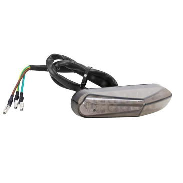 FEU ARRIERE 50 A BOITE/MOTO TRIANGLE FUME A LEDS (12 LEDS) (HOMOLOGUE CE) -P2R- 3700948305928