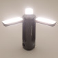 LAMPE SOLAIRE A LEDS 300 LM AIMANTEE AVEC CROCHET DE SUSPENSION REPLIABLE ET ORIENTABLE A BATTERIE 3700627466902
