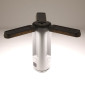LAMPE SOLAIRE A LEDS 300 LM AIMANTEE AVEC CROCHET DE SUSPENSION REPLIABLE ET ORIENTABLE A BATTERIE 3700627466902