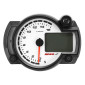 RPM GAUGE - KOSO RX2NR - BLACK - 0 > 16 000 RPM + THERMOMETER (Long 100,7mm Hg 135,7 mm Wd x 52 mm 4260303013589