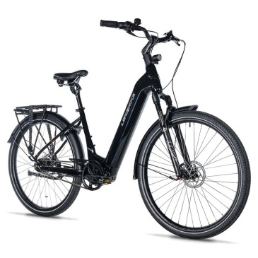 VELO ELECTRIQUE/VAE VTC 29 LEADER FOX TERTIUM 2025 FEMME NOIR BRILLANT 8V SHIMANO NEXUS MOTEUR CENTRAL BAFANG M420 36V 80Nm BATTERIE 17,5Ah (16,5'' - H43cm - TAILLE S - POUR ADULTE DE 158cm à 168cm) 8592826103406