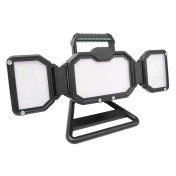 LAMPE/PROJECTEUR DE CHANTIER A LEDS 25W 2500 LM REPLIABLE AVEC 3 BATTERIE (RECHARGEABLE PRISE SECTEUR OU USB) 3700627466810