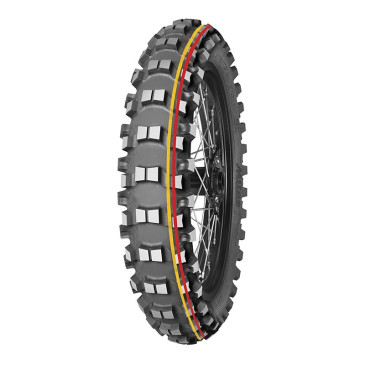 PNEU MOTO 19'' 120/80-19 MITAS CROSS TERRA FORCE-MX SM SOFT TO MEDIUM REAR TT 63M NHS (BANDE ROUGE JAUNE) 3831126107147