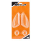 LENS FOR FLASHER FOR SCOOT MBK 50 NITRO 1999>/YAMAHA 50 AEROX 1999> FRONT+REAR TRANSPARENT (x4) -REPLAY 3700948031087
