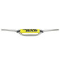 GUIDON MOTO CROSS STAR BAR MX/ENDURO ALU 2014 T6 DIAM 22,2mm L800mm H86mm TITANE AVEC BARRE DE RENFORT/MOUSSE JAUNE 3700948149638