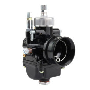 CARBURATEUR 50 A BOITE P2R TYPE PHBG RACING NOIR MONTAGE SOUPLE DIAM 17 mm AVEC DEPRESSION + GRAISSAGE + CUVE ALU + RACCORD DE PRISE D'AIR -QUALITE PREMIUM- 3700948049983