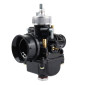CARBURATEUR 50 A BOITE P2R TYPE PHBG RACING NOIR MONTAGE SOUPLE DIAM 17 mm AVEC DEPRESSION + GRAISSAGE + CUVE ALU + RACCORD DE PRISE D'AIR -QUALITE PREMIUM- 3700948049983