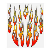STICKER (FOR HELMET) FLAME(20x24) 3700948177051